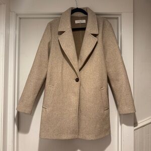 LOVE TREE Beige Coat – Classic Tailored Fit (Size Large)